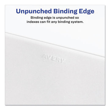 Avery® Preprinted Legal Exhibit Side Tab Index Dividers, Avery Style, 10-tab, 6, 11 X 8.5, White, 25-pack freeshipping - TVN Wholesale